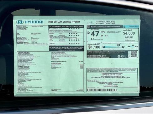 New 2025 Hyundai Sonata Limited image 14