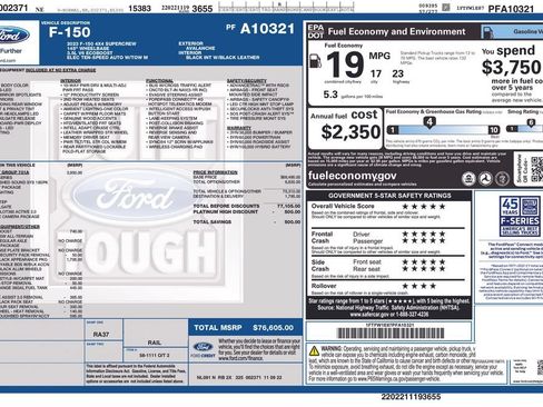 Used 2023 Ford F150 Platinum w/ Equipment Group 701A High AWD/4WD image 6