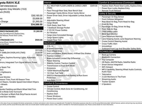 Used 2024 Toyota RAV4 XLE w/ Convenience Package FWD image 3