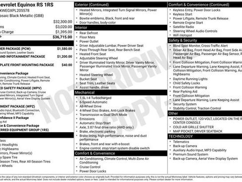 Certified 2023 Chevrolet Equinox RS w/ RS Leather Package AWD/4WD image 16