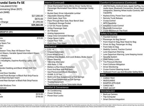 Used 2022 Hyundai Santa Fe SE image 1