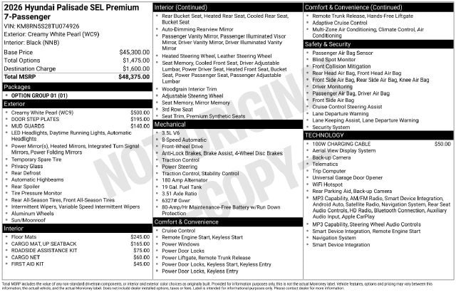 Used 2026 Hyundai Palisade SEL FWD image 13