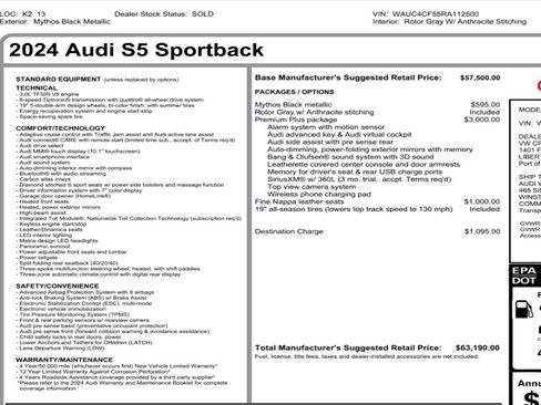 Used 2024 Audi S5 Premium Plus w/ Premium Plus Package image 22