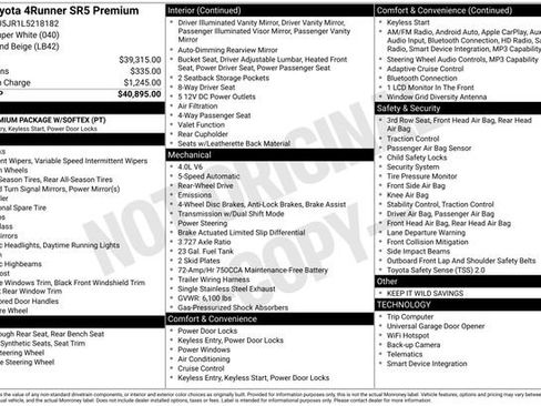 Used 2020 Toyota 4Runner SR5 Premium RWD image 4