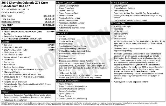 Used 2019 Chevrolet Colorado Z71 AWD/4WD image 6