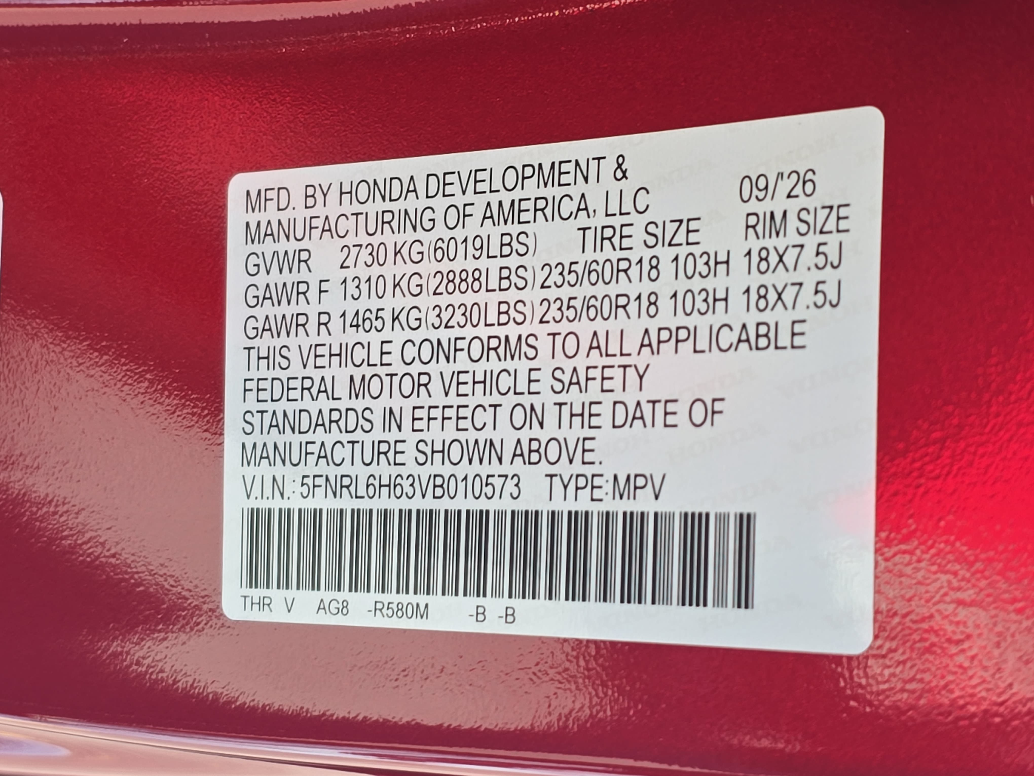 New 2027 Honda Odyssey EX-L image 37