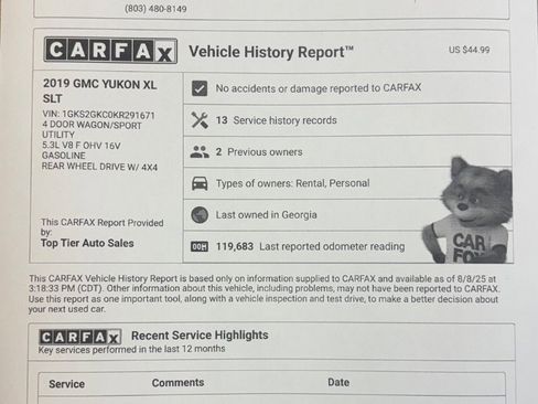 Used 2019 GMC Yukon XL SLT w/ Open Road Package image 8