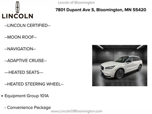 Certified 2022 Lincoln Corsair AWD w/ Premium Package image 6