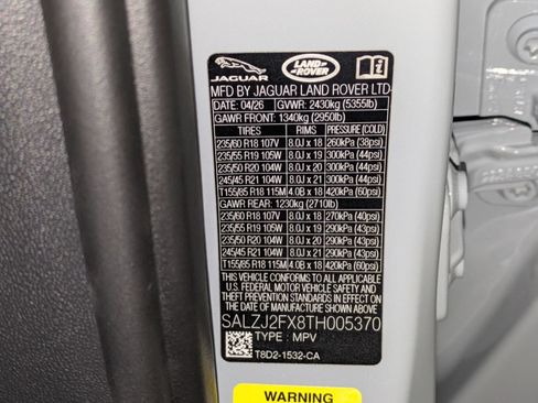 New 2026 Land Rover Range Rover Evoque S AWD/4WD image 31