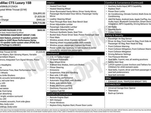 Used 2020 Cadillac CT5 Luxury w/ Cold Weather Package RWD image 4