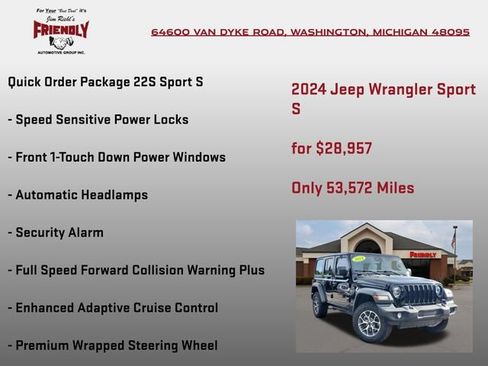 Used 2024 Jeep Wrangler Unlimited Sport AWD/4WD image 10