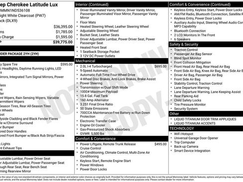 Used 2022 Jeep Cherokee Latitude Lux AWD/4WD image 6