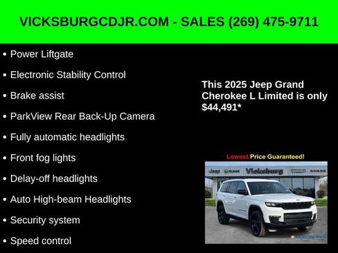 New 2025 Jeep Grand Cherokee L Limited w/ Black Appearance Package image 27