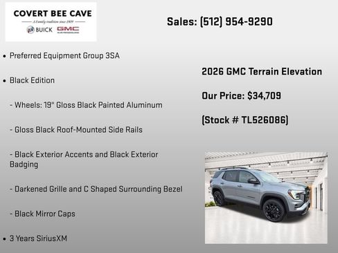 New 2026 GMC Terrain Elevation w/ Elevation Premium Package FWD image 7