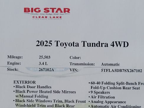 Used 2025 Toyota Tundra SR image 32