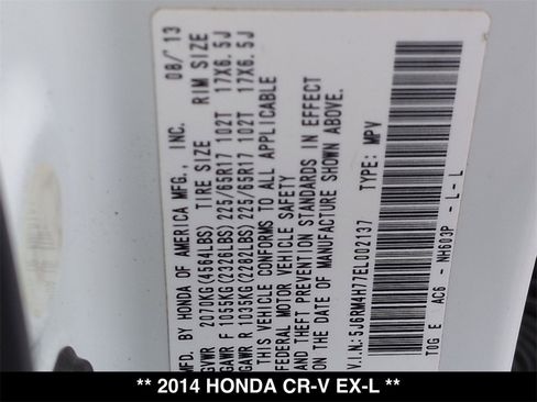 Used 2014 Honda CR-V EX-L image 32