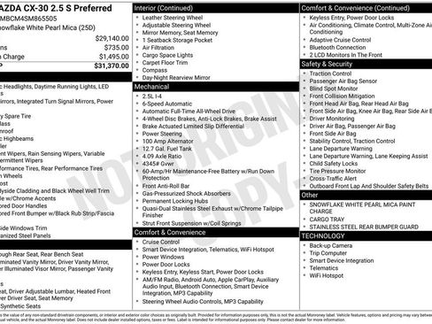 New 2025 MAZDA CX-30 AWD 2.5 S w/ Preferred Package image 31