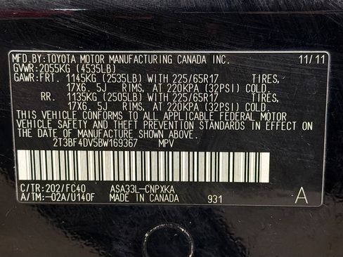 Used 2011 Toyota RAV4 4WD w/ Base L4 Extra Value Pkg image 12