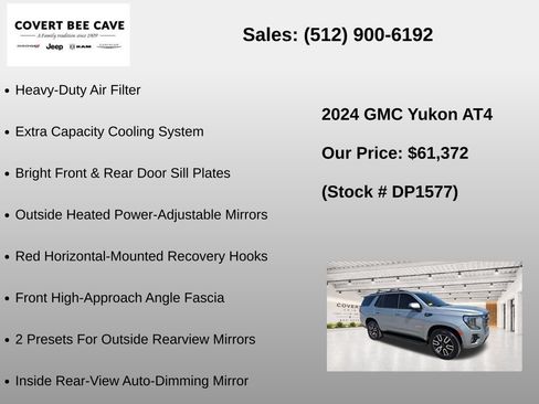 Used 2024 GMC Yukon AT4 w/ Technology Package AWD/4WD image 37