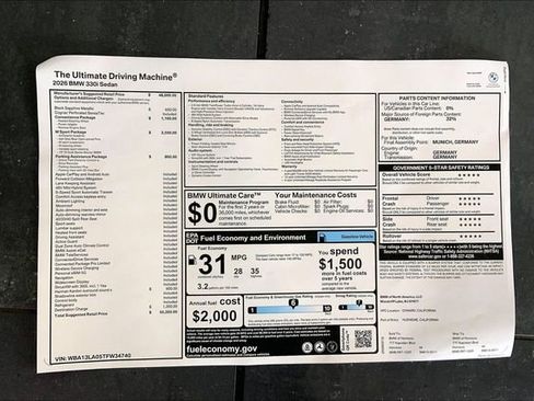 New 2026 BMW 330i Sedan w/ M Sport Package image 14