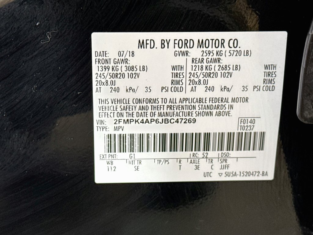 Used 2018 Ford Edge Sport w/ Equipment Group 401A AWD/4WD image 42