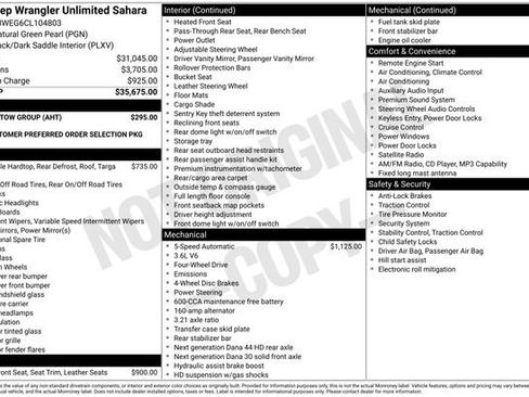 Used 2012 Jeep Wrangler Unlimited Sahara w/ Trailer Tow Group AWD/4WD image 3