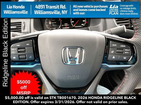 New 2026 Honda Ridgeline Black Edition image 17