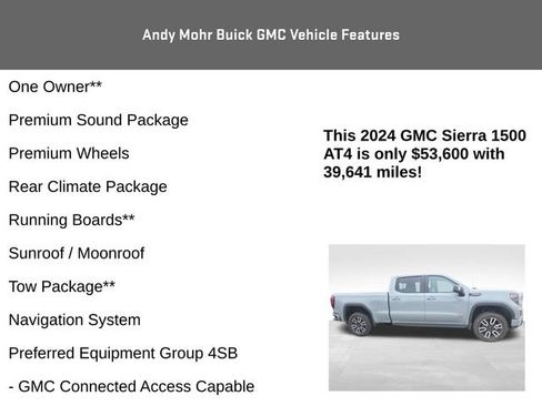 Used 2024 GMC Sierra 1500 AT4 w/ AT4 Premium Package AWD/4WD image 8