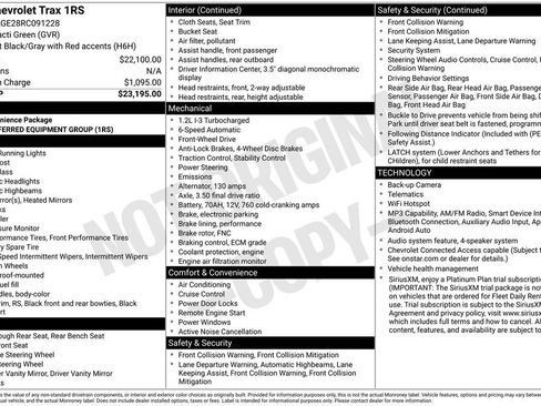 Used 2024 Chevrolet Trax RS FWD image 6