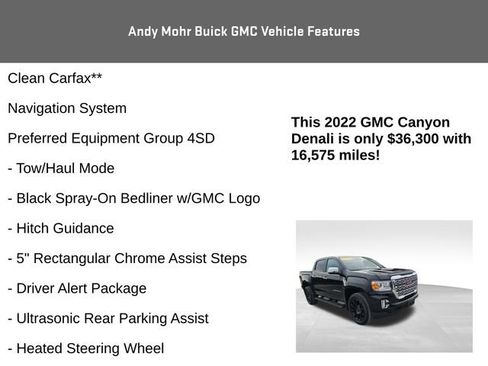 Used 2022 GMC Canyon Denali w/ Denali Black Edition Package image 4