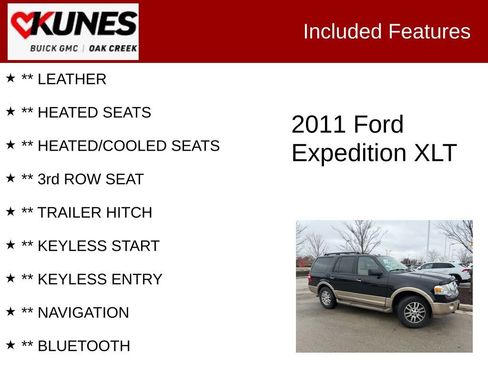 Used 2011 Ford Expedition XLT w/ 202A Rapid Spec Order Code image 2