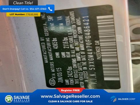 Used 2015 Kia Optima LX w/ LX Convenience Plus Package image 16