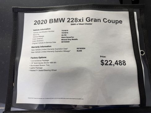 Used 2020 BMW 228i xDrive Gran Coupe w/ Convenience Package AWD/4WD image 19