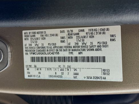 Used 2020 Ford Escape SE image 39