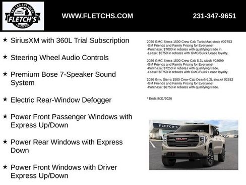 New 2026 GMC Sierra 1500 AT4 w/ LPO, Black Badging Package AWD/4WD image 3
