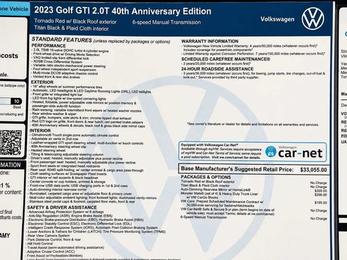 Used 2023 Volkswagen GTI 40th Anniversary Edition FWD image 20