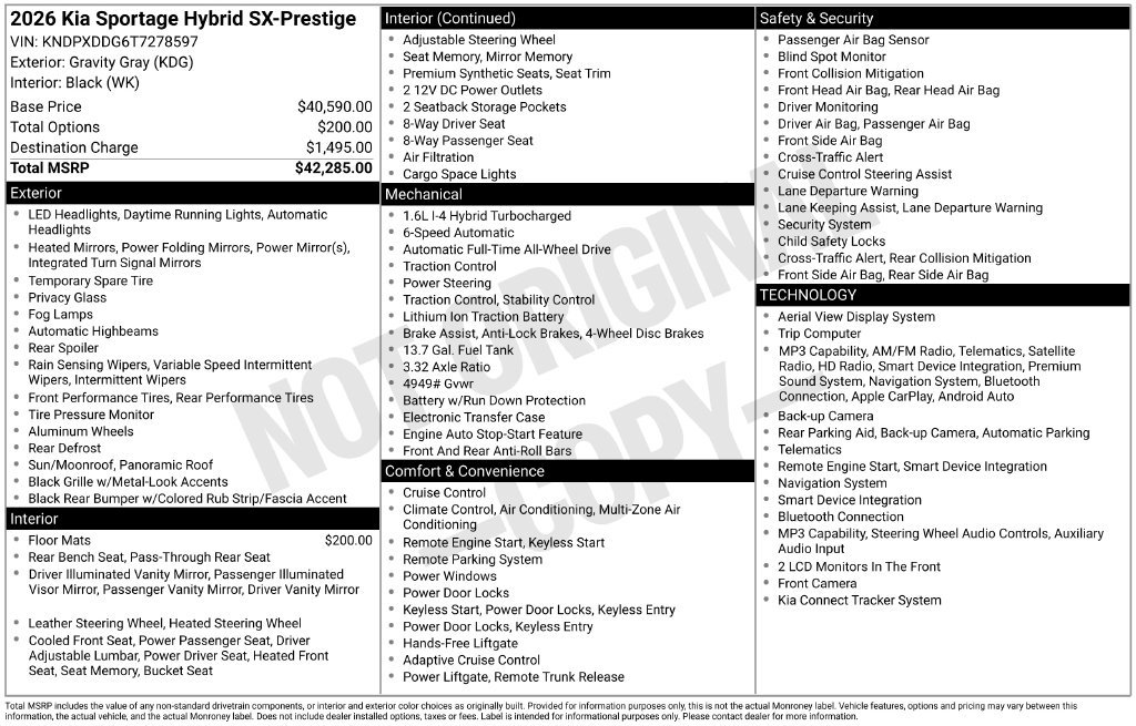 Certified 2026 Kia Sportage SX Prestige AWD/4WD image 42