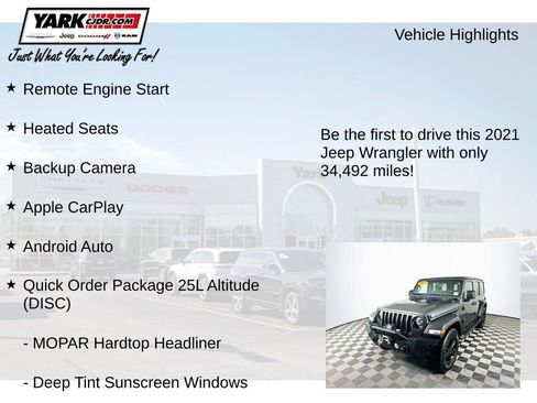 Certified 2021 Jeep Wrangler Unlimited Sport image 13