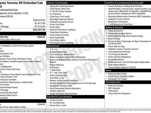 Used 2021 Toyota Tacoma SR w/ SX Package AWD/4WD image 17