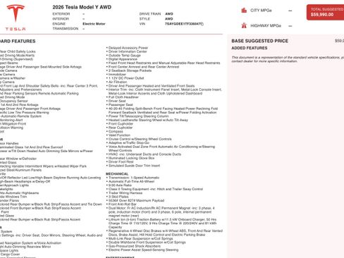 Used 2026 Tesla Model Y AWD image 2