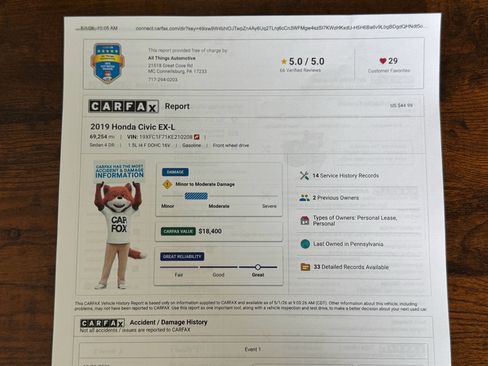 Used 2019 Honda Civic EX-L image 34