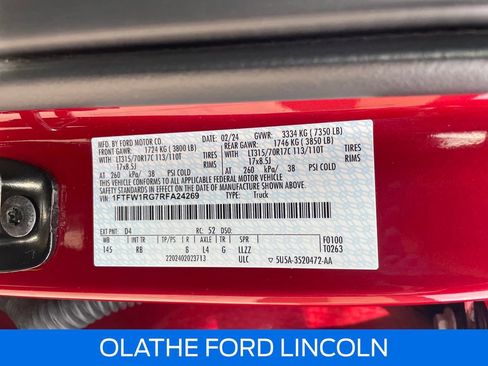 Certified 2024 Ford F150 Raptor AWD/4WD image 23
