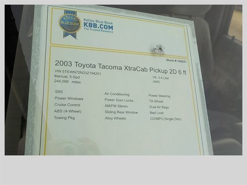 Used 2003 Toyota Tacoma 4x4 Xtracab V6 image 19