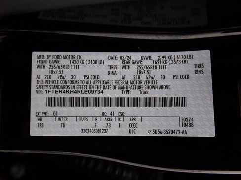 Used 2024 Ford Ranger Lariat w/ Advanced Towing Package AWD/4WD image 49