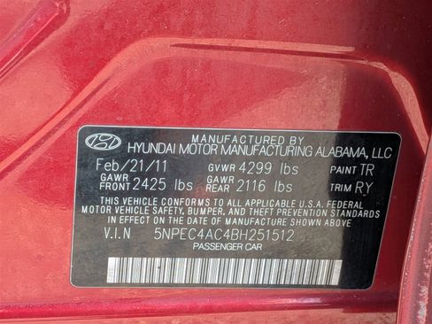 Used 2011 Hyundai Sonata SE w/ Navigation & Sunroof Pkg 4 image 30