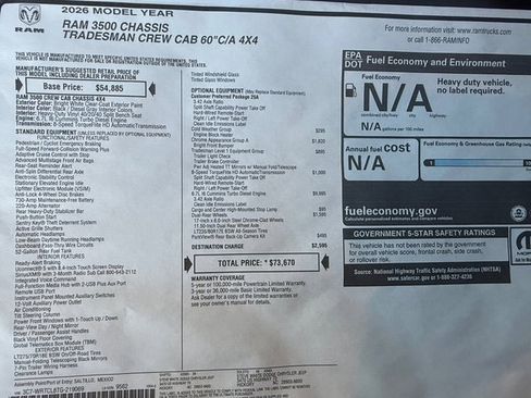 New 2026 RAM 3500 Tradesman image 29
