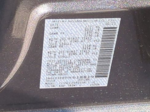 New 2026 Nissan Frontier SV image 26