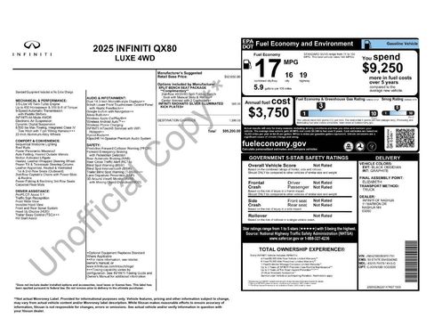 Certified 2025 INFINITI QX80 Luxe image 8