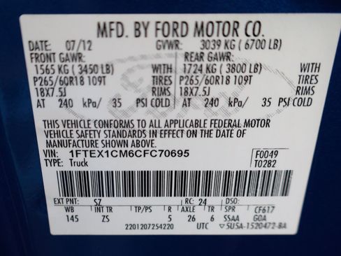 Used 2012 Ford F150 XLT w/ XLT Custom Pkg image 15