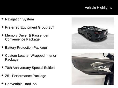 Certified 2023 Chevrolet Corvette Stingray Premium Conv w/ Z51 Performance Package RWD image 27